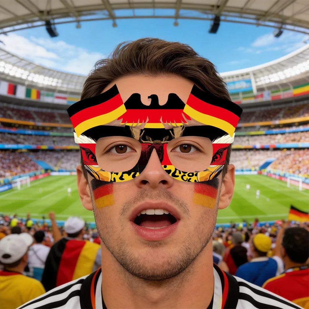 Óculos de Torcida Copa do Mundo 2026 — Armação com Bandeira das Seleções