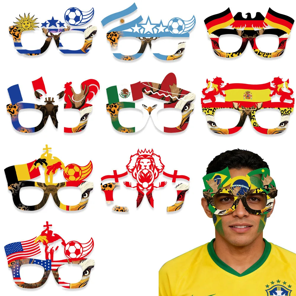 Óculos de Torcida Copa do Mundo 2026 — Armação com Bandeira das Seleções