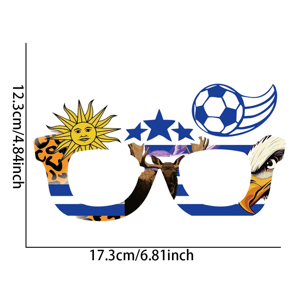 Óculos de Torcida Copa do Mundo 2026 — Armação com Bandeira das Seleções